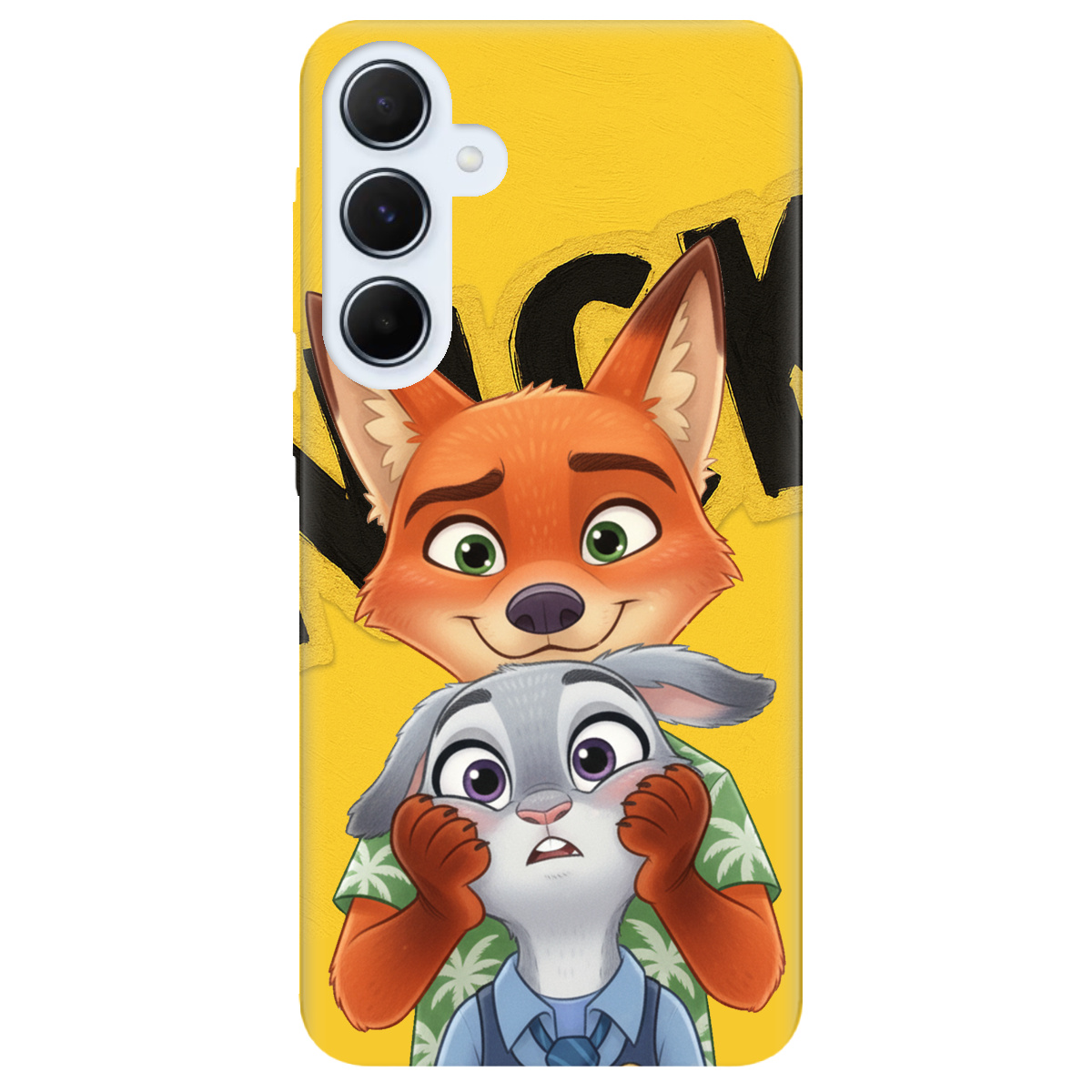 Чехол для Samsung Galaxy A55 прозрачный Зоотрополис Ник и Джуди - фото 1 - Чехлы для телефонов