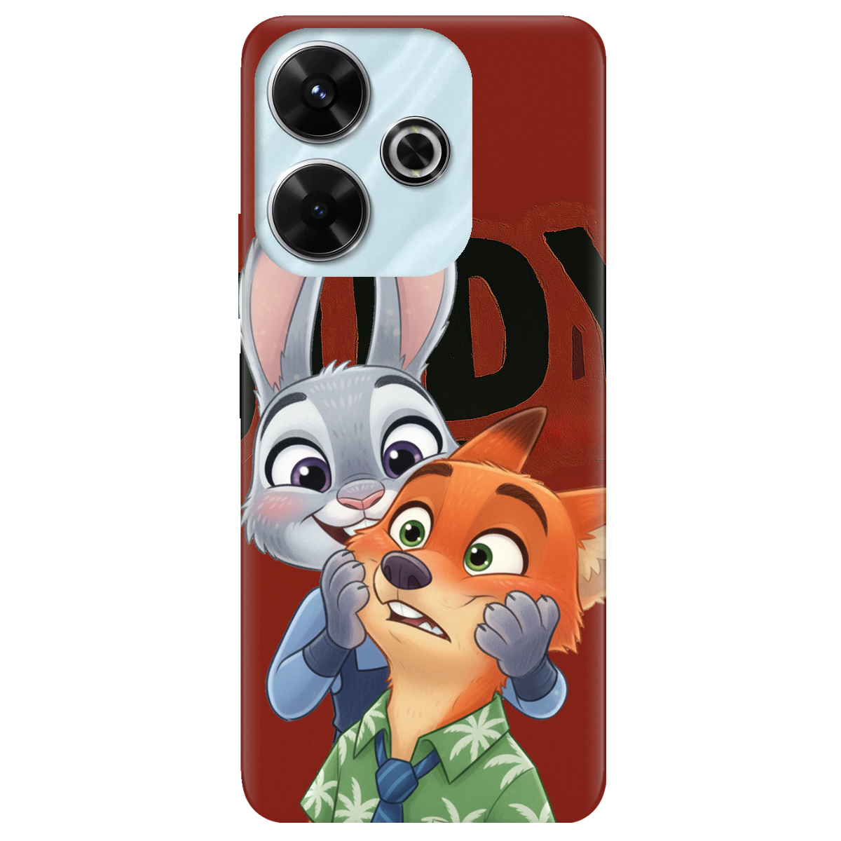 Чехол для Xiaomi Redmi 13 прозрачный Зоотрополис Джуди и Ник - фото 1 - Чехлы для телефонов