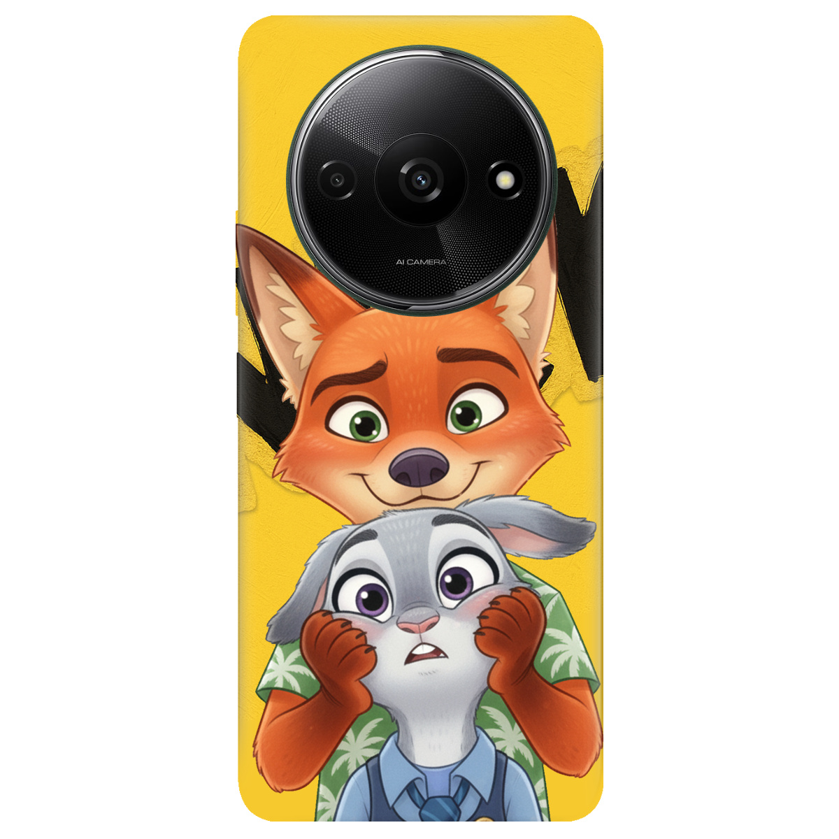 Чохол для Xiaomi Redmi A3 прозорий Зоотрополіс Нік та Джуді - фото 1 - Чохли для телефонів