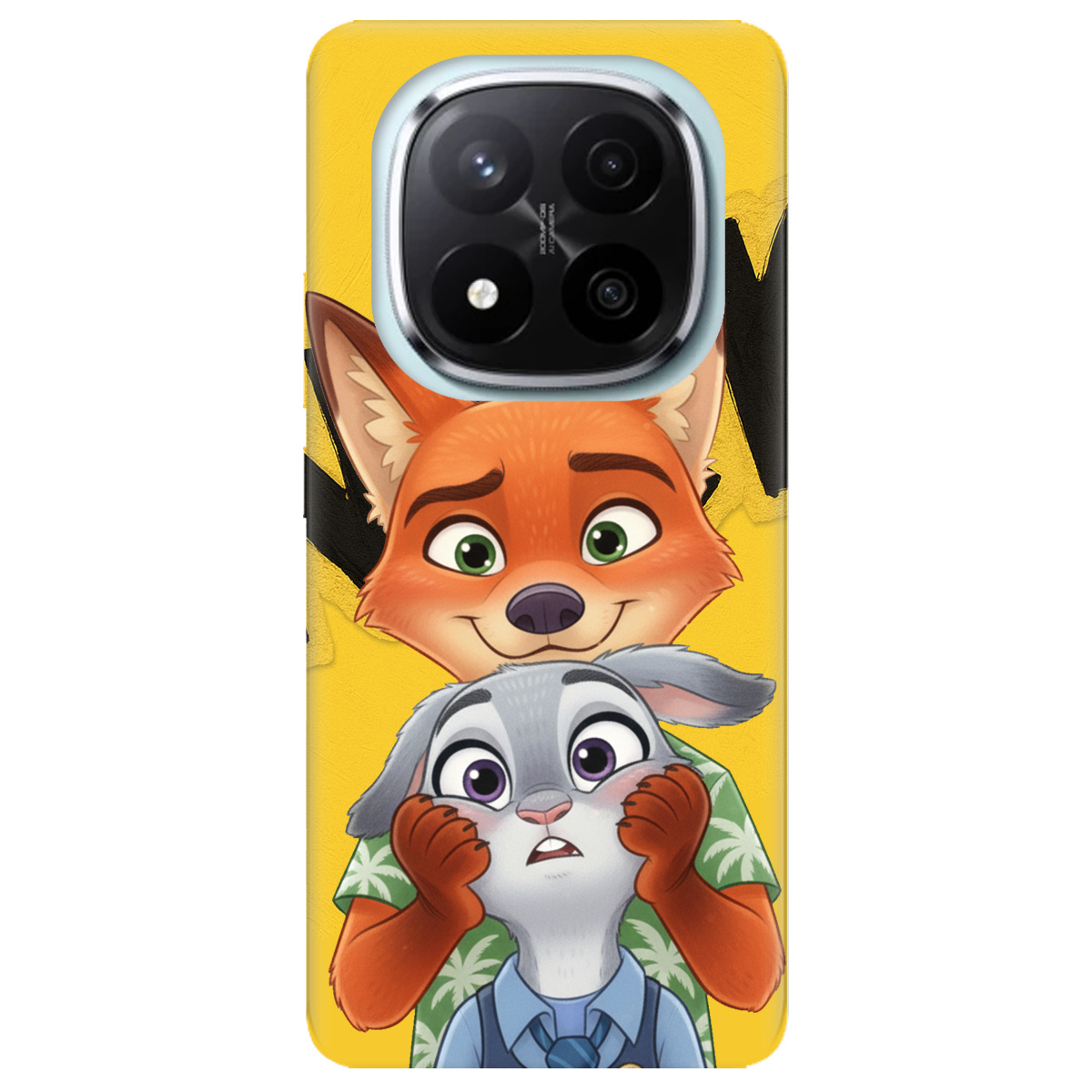 Чохол для Xiaomi Redmi Note 14 Pro + 5G прозорий Зоотрополіс Нік та Джуді - фото 1 - Чохли для телефонів