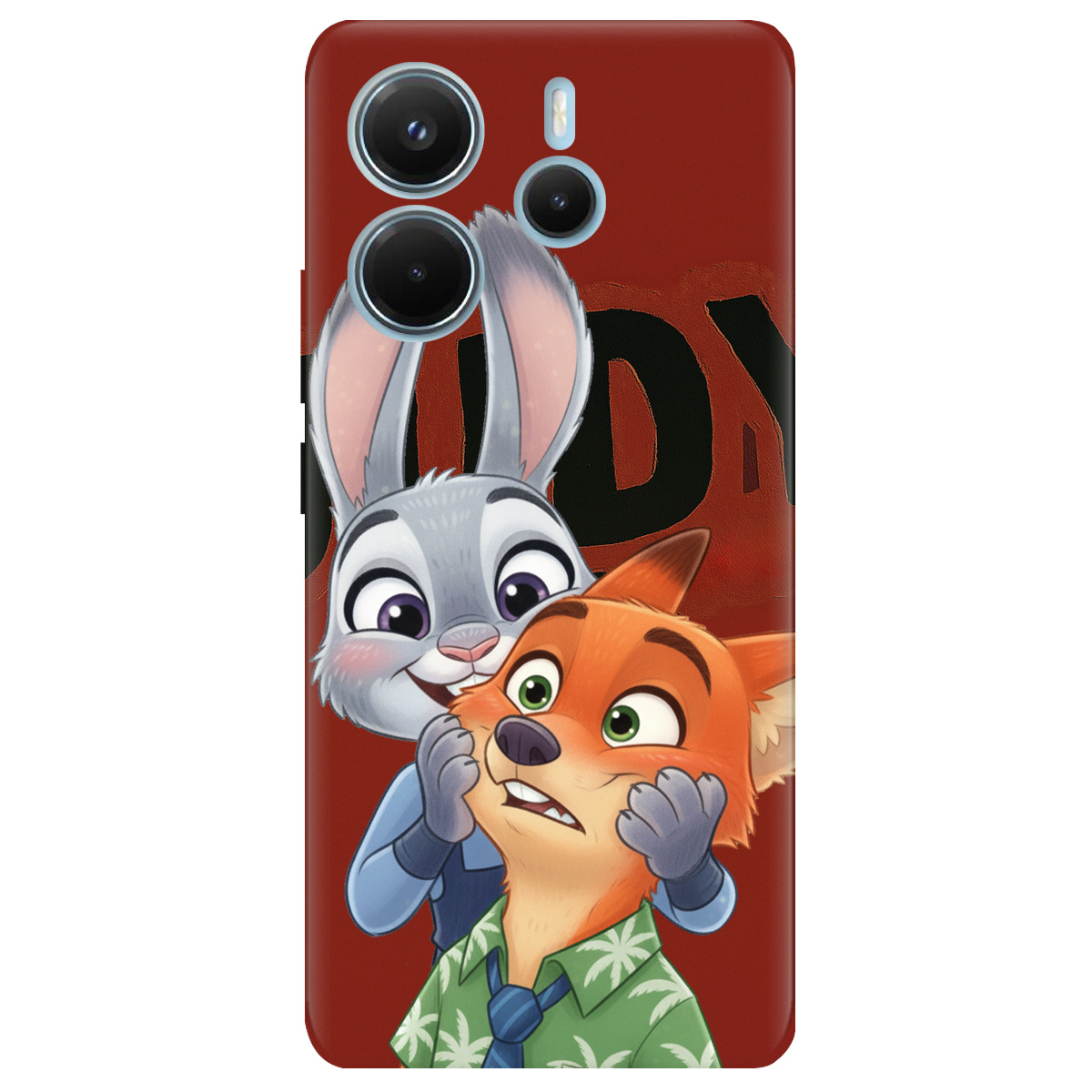 Чохол для Xiaomi Redmi Note 14 4G прозорий Зоотрополіс Джуді та Нік - фото 1 - Чохли для телефонів