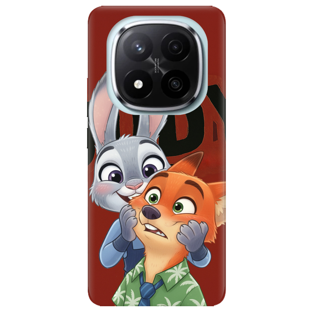 Чехол для Xiaomi Redmi Note 14 Pro + 5G прозрачный Зоотрополис Джуди и Ник - фото 1 - Чехлы для телефонов