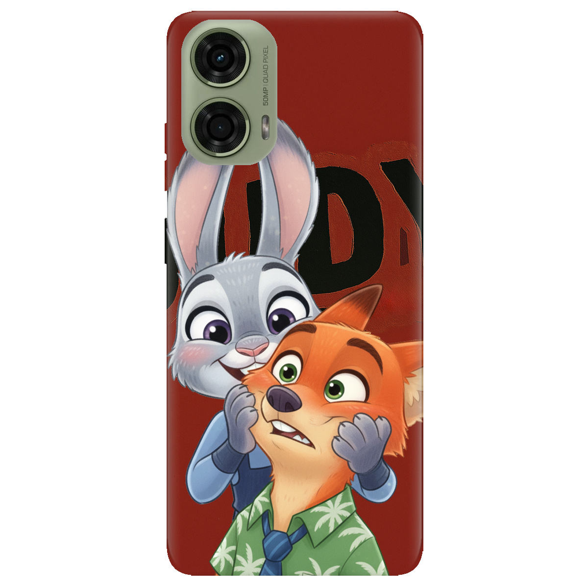 Чохол для Motorola G24 / G04 / E14 прозорий Зоотрополіс Джуді та Нік - фото 1 - Чохли для телефонів