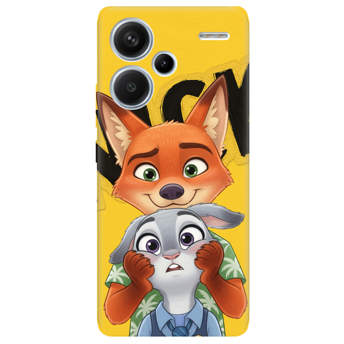 Чехол для Xiaomi Redmi Note 13 Pro + прозрачный Зоотрополис Ник и Джуди - фото 1 - Чехлы для телефонов