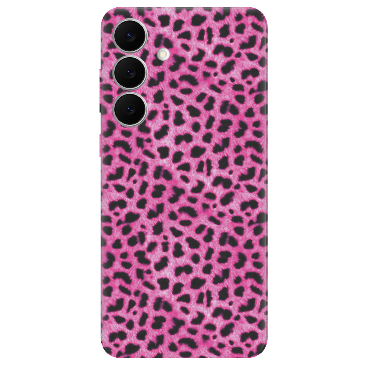 Чехол для Samsung Galaxy S25 FE прозрачный Pink Leopard - фото 1 - Чехлы для телефонов
