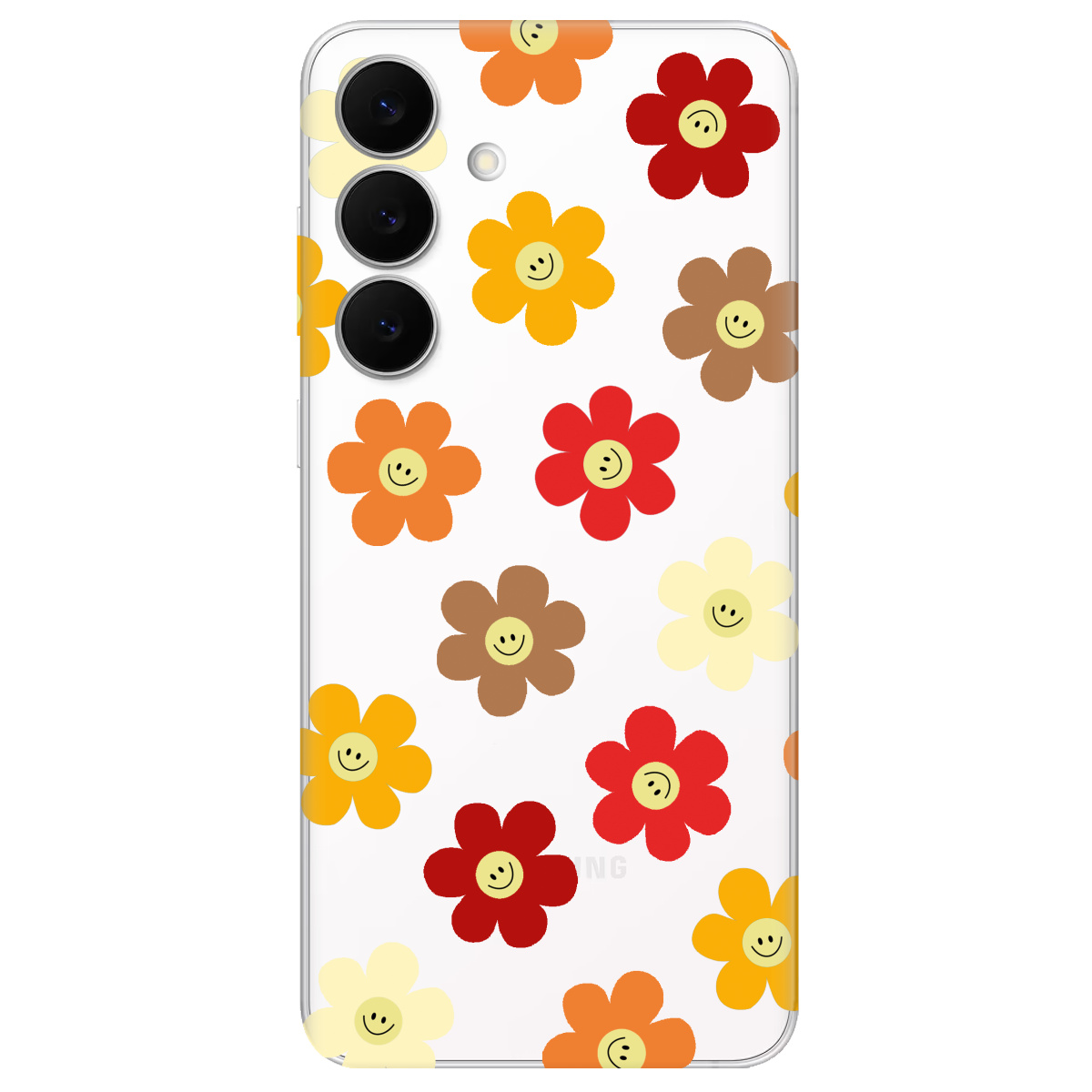 Чехол для Samsung Galaxy S25 FE прозрачный Smiley Garden - фото 1 - Чехлы для телефонов