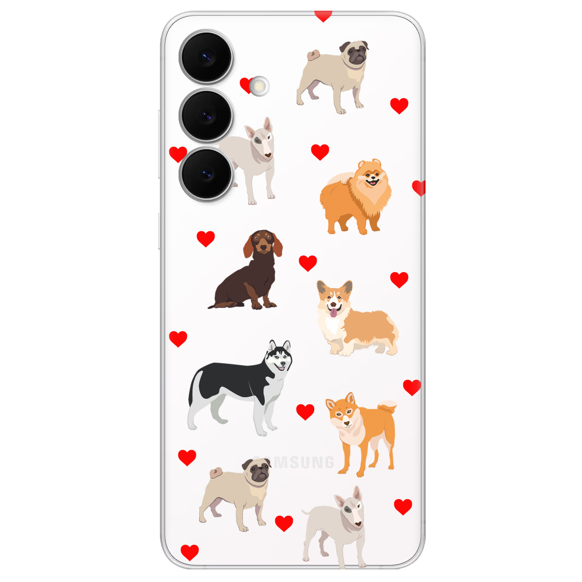 Чохол для Samsung Galaxy S25 FE прозорий Любов у кожному гав - фото 1 - Чохли для телефонів