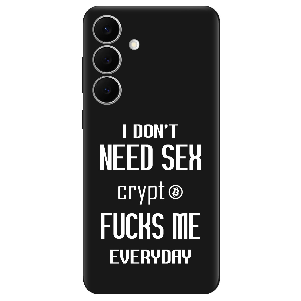 Чохол для Samsung Galaxy S25 FE чорний матовий soft touch Crypt - фото 1 - Чохли для телефонів