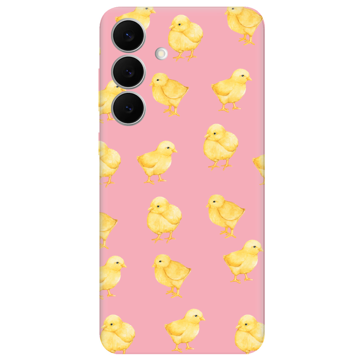 Чехол для Samsung Galaxy S25 FE прозрачный Цыплята - фото 1 - Чехлы для телефонов
