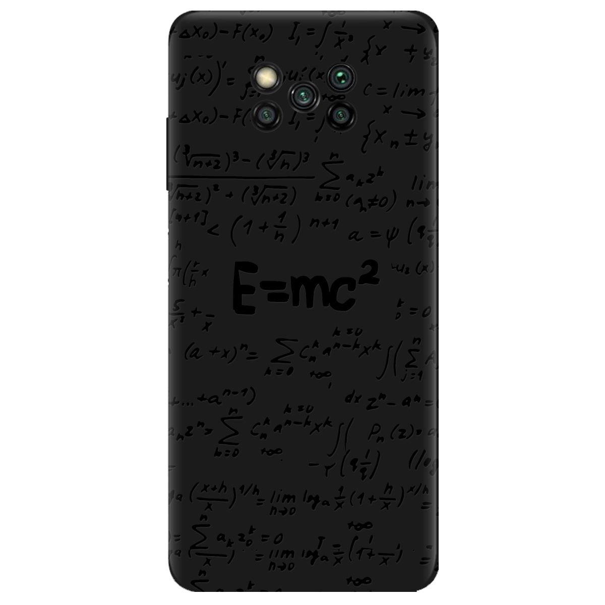 Чохол для Xiaomi Poco X3 чорний матовий soft touch Black Einstein - фото 1 - Чохли для телефонів