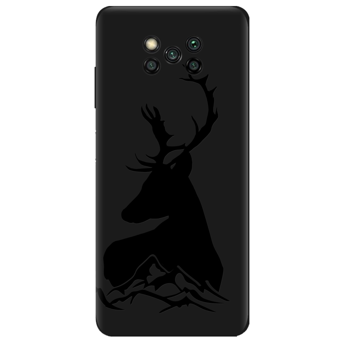 Чохол для Xiaomi Poco X3 чорний матовий soft touch Moral - фото 1 - Чохли для телефонів