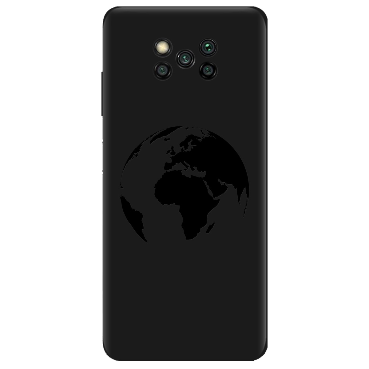 Чехол для Xiaomi Poco X3 черный матовый soft touch Planet - фото 1 - Чехлы для телефонов