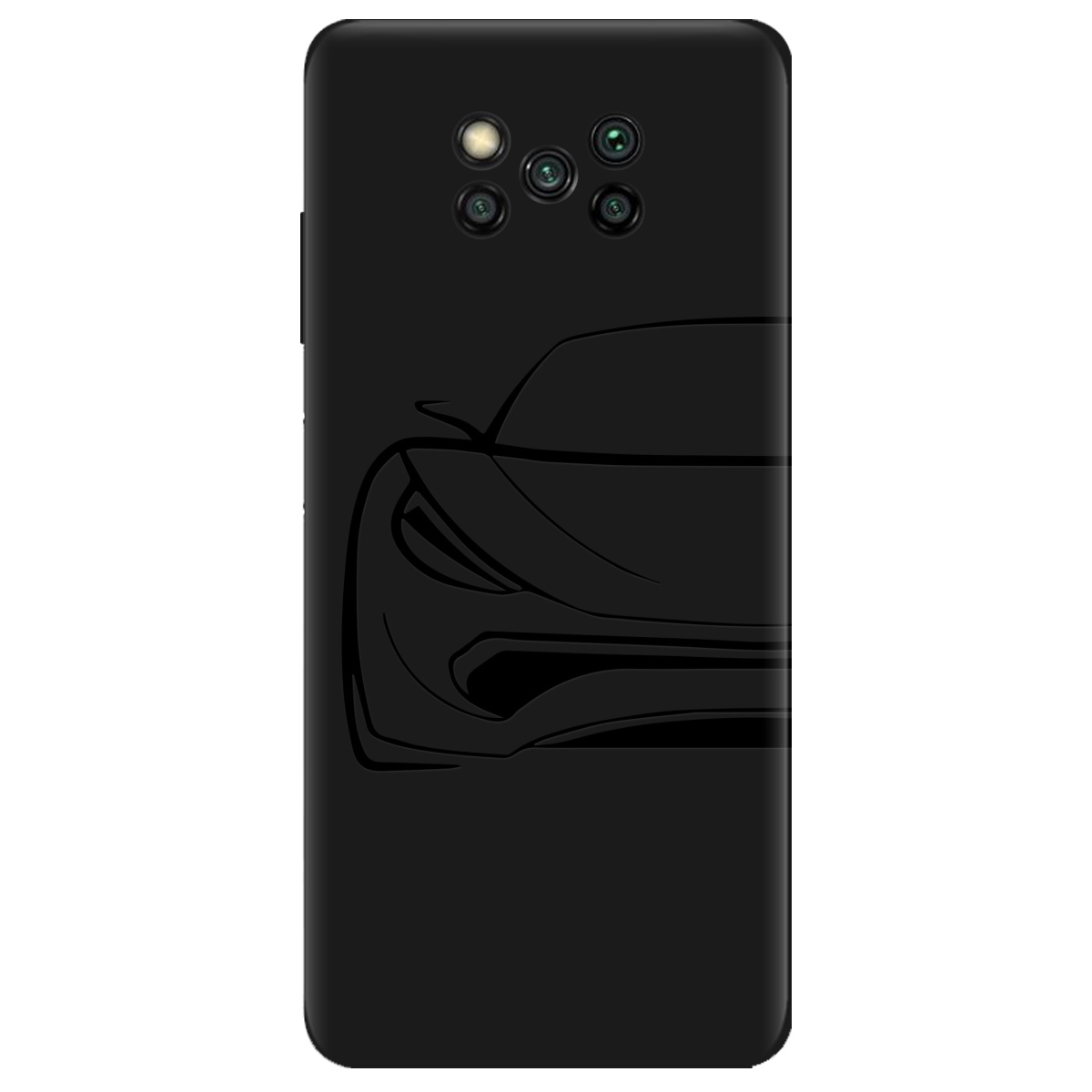 Чехол для Xiaomi Poco X3 черный матовый soft touch Sport Car - фото 1 - Чехлы для телефонов