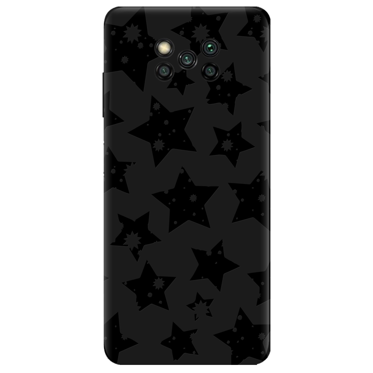 Чохол для Xiaomi Poco X3 чорний матовий soft touch Black Star - фото 1 - Чохли для телефонів