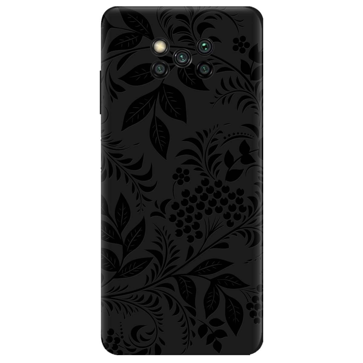 Чохол для Xiaomi Poco X3 чорний матовий soft touch Art - фото 1 - Чохли для телефонів