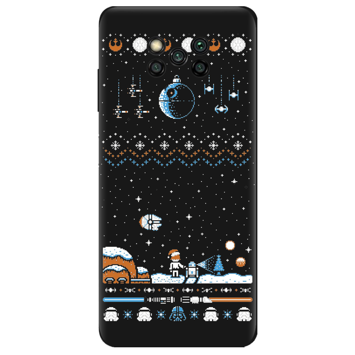 Чохол для Xiaomi Poco X3 чорний матовий soft touch Star wars - фото 1 - Чохли для телефонів
