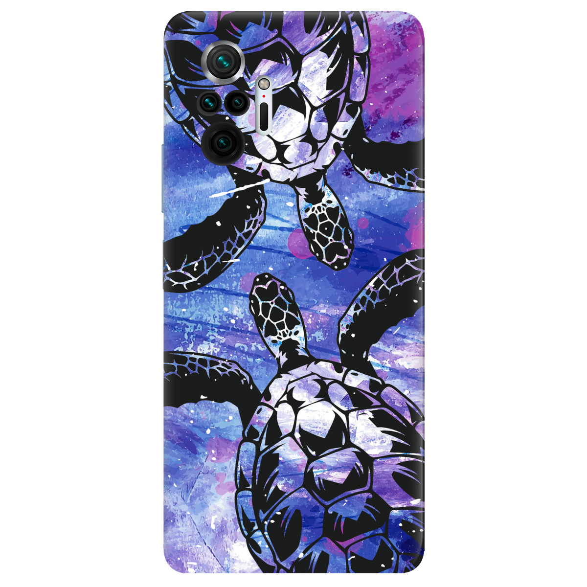 Чехол для Xiaomi Redmi Note 10 Pro прозрачный Turtles - фото 1 - Чехлы для телефонов