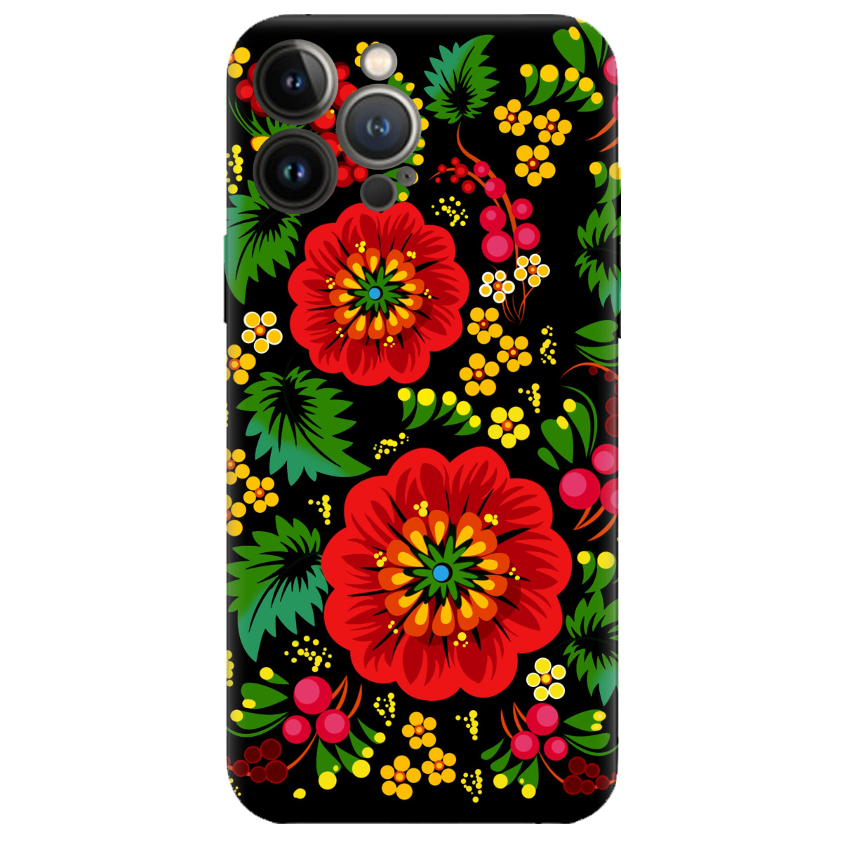 Чохол для Apple iPhone 13 Pro прозорий Ukrainian art - фото 1 - Чохли для телефонів