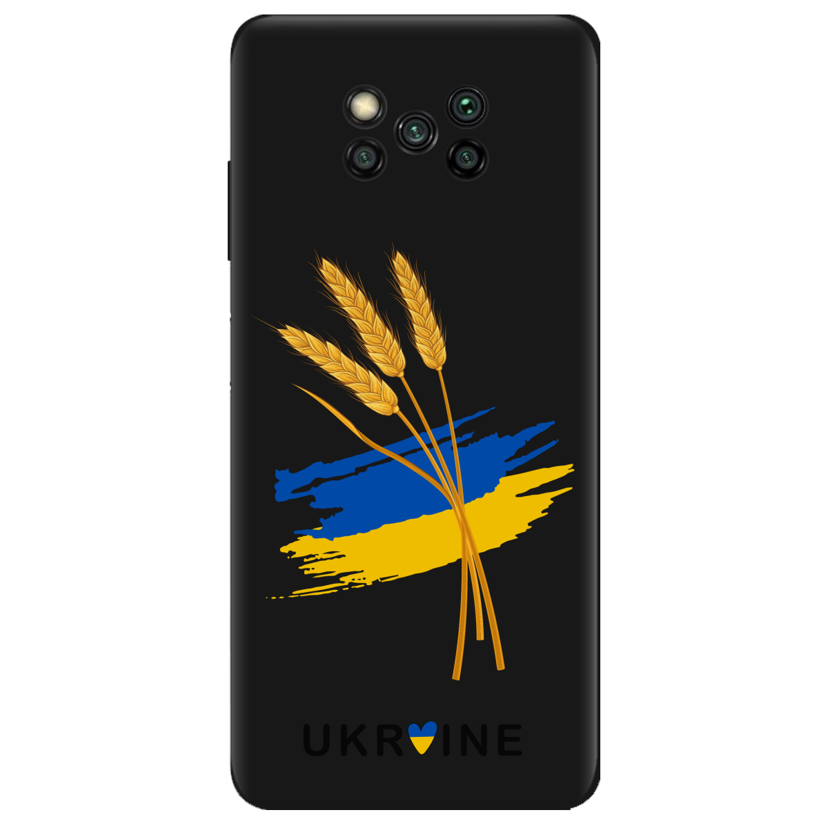 Чехол для Xiaomi Poco X3 черный матовый soft touch Spikelets - фото 1 - Чехлы для телефонов