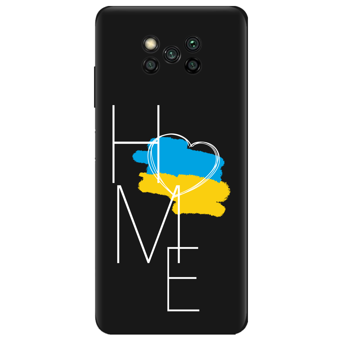 Чехол для Xiaomi Poco X3 черный матовый soft touch Дім - фото 1 - Чехлы для телефонов