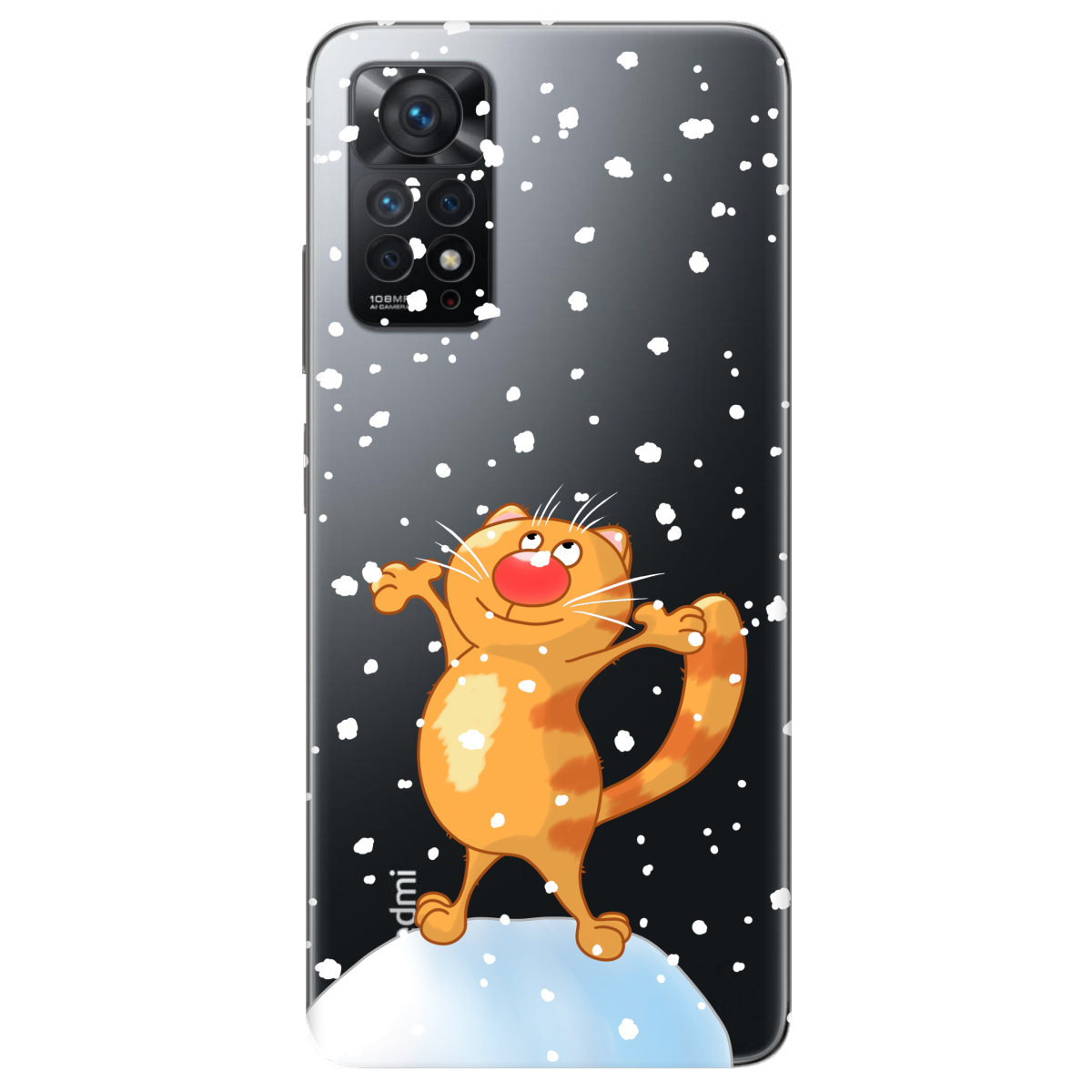 Чохол для Xiaomi Redmi Note 11 Pro прозорий Be Happy - фото 1 - Чохли для телефонів