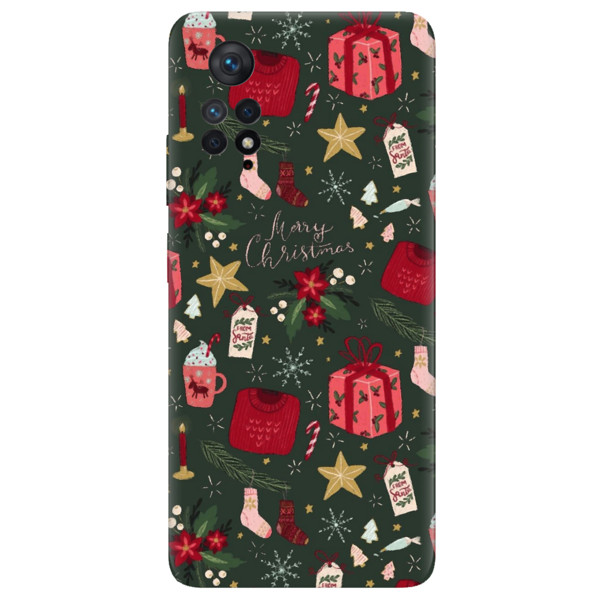 Чехол для Xiaomi Redmi Note 11 Pro прозрачный Merry christmas - фото 1 - Чехлы для телефонов