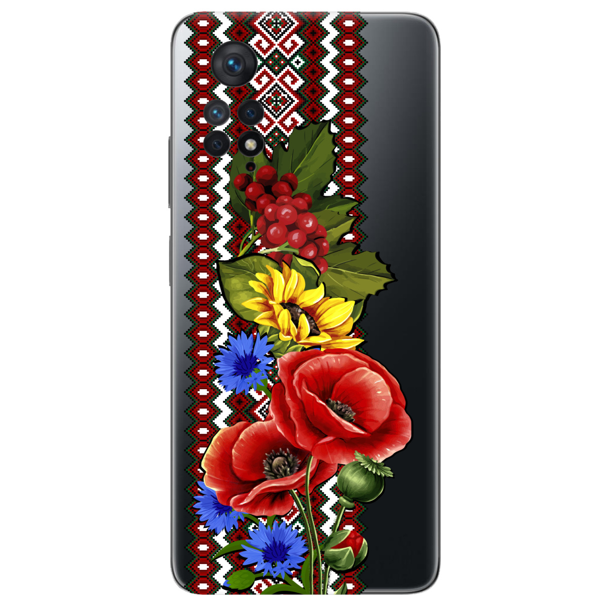 Чохол для Xiaomi Redmi Note 11 Pro прозорий Ukraine ornament - фото 1 - Чохли для телефонів
