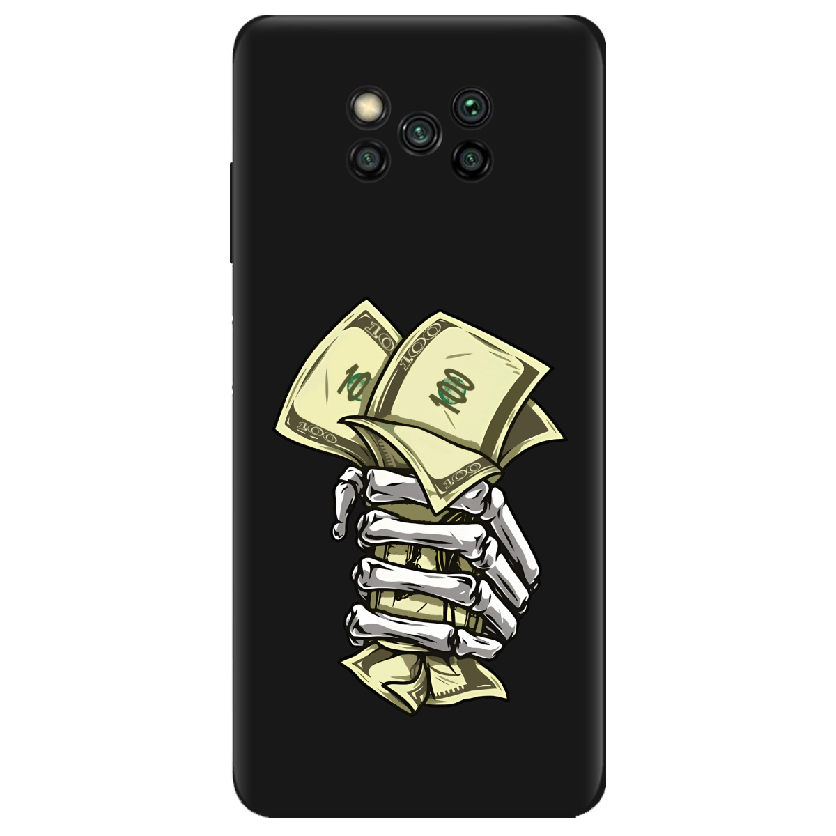 Чохол для Xiaomi Poco X3 чорний матовий soft touch Загашник - фото 1 - Чохли для телефонів