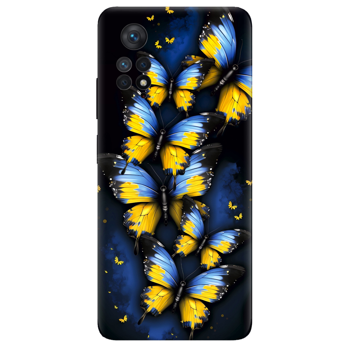 Чохол для Xiaomi Redmi Note 11 Pro прозорий Метелики - фото 1 - Чохли для телефонів