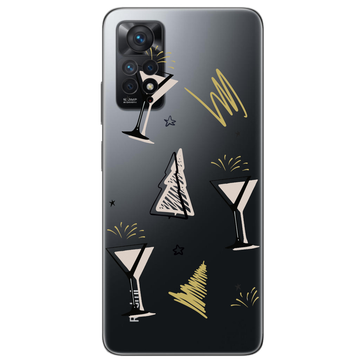 Чехол для Xiaomi Redmi Note 11 Pro прозрачный Hello New Year - фото 1 - Чехлы для телефонов