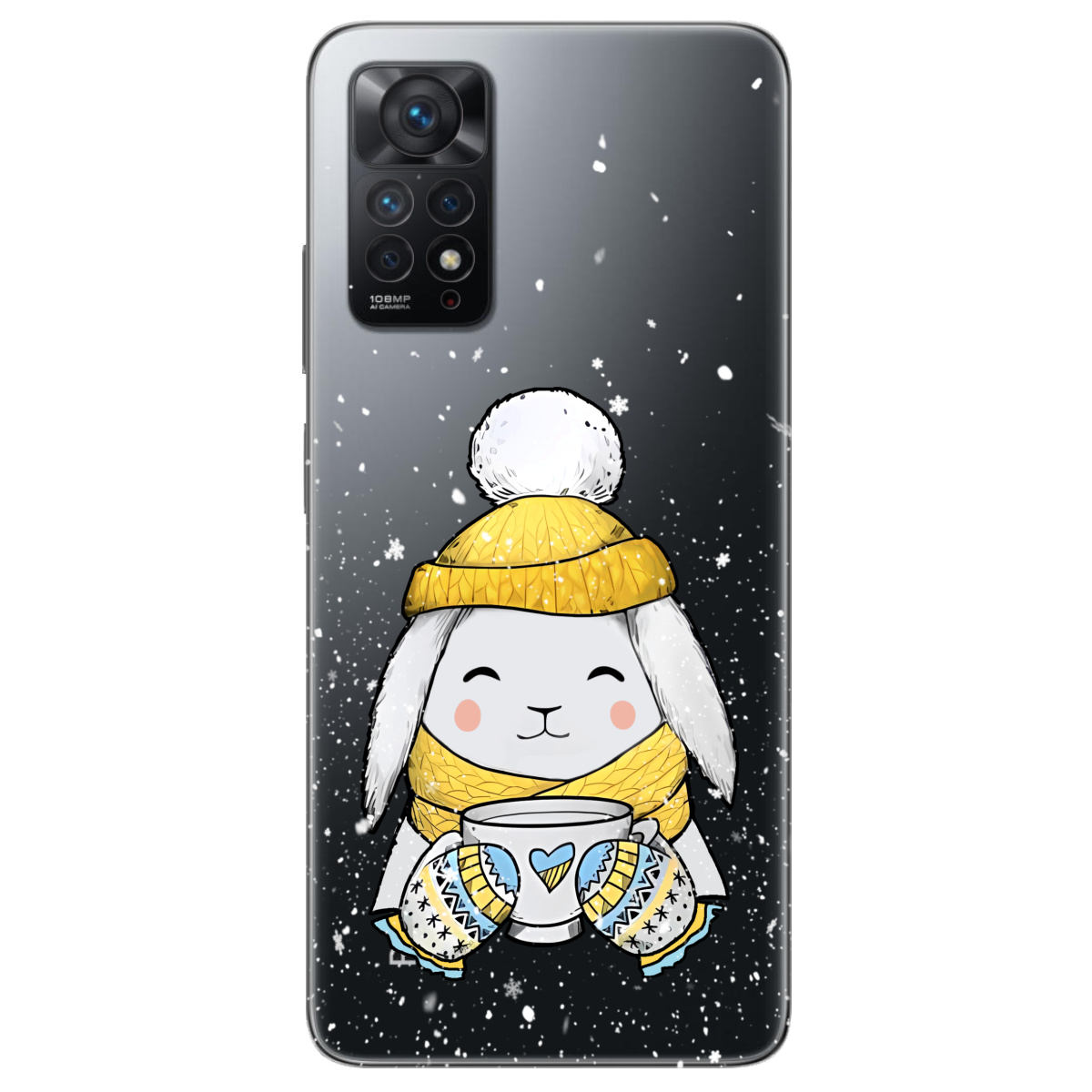 Чехол для Xiaomi Redmi Note 11 Pro прозрачный Пухнастик - фото 1 - Чехлы для телефонов