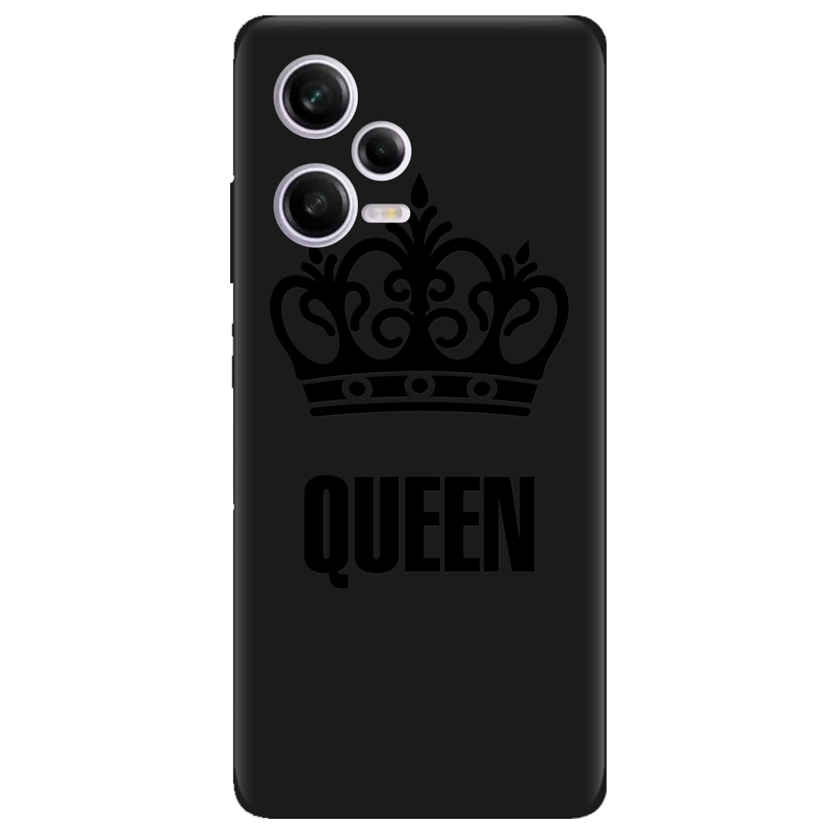 Чехол для Xiaomi Redmi Note 12 Pro 5G черный матовый soft touch Queen - фото 1 - Чехлы для телефонов