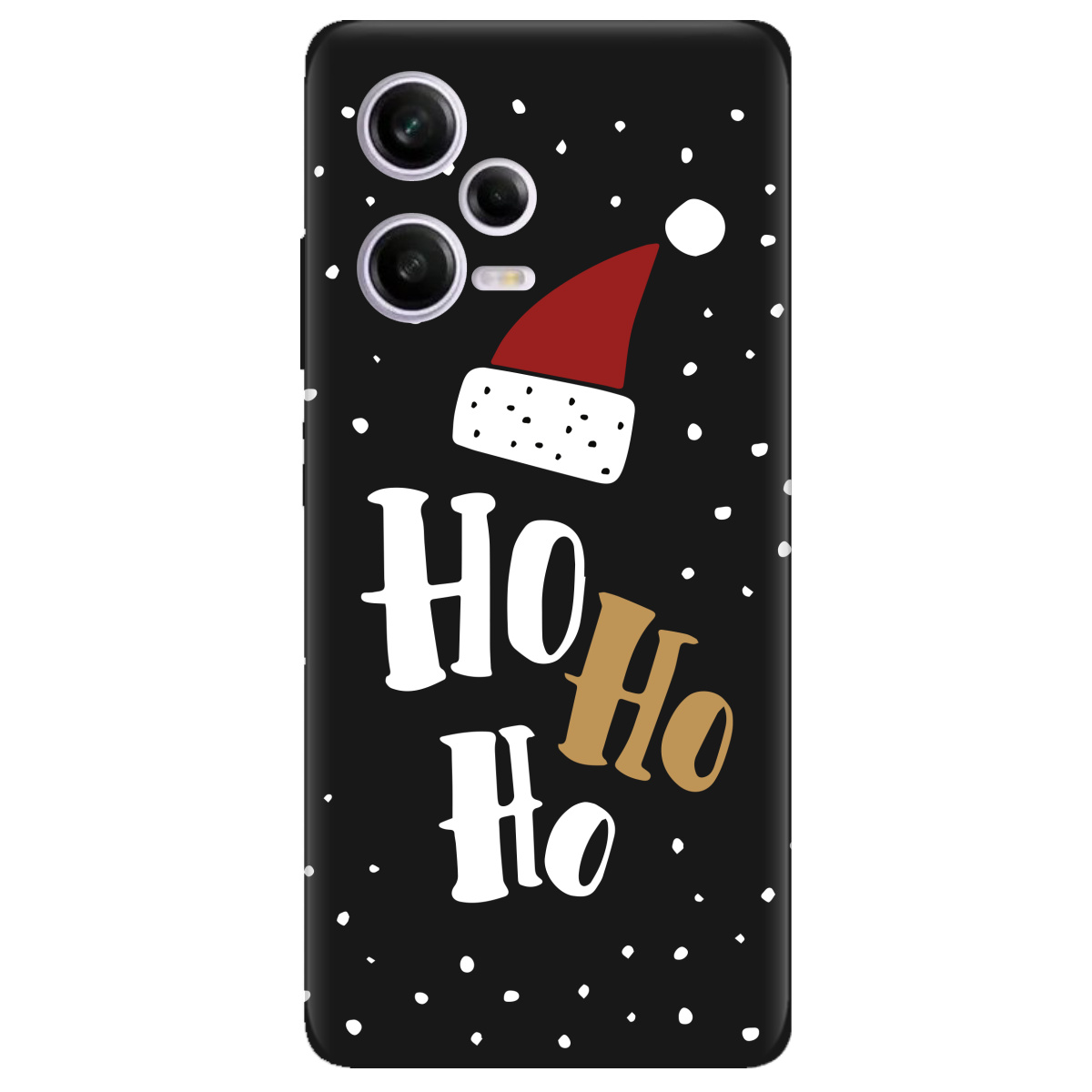 Чехол для Xiaomi Redmi Note 12 Pro 5G черный матовый soft touch Ho-ho-ho - фото 1 - Чехлы для телефонов