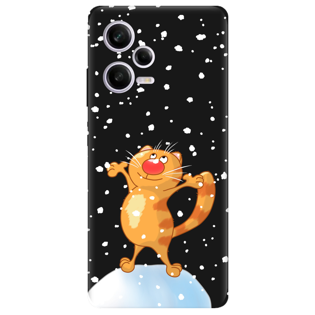 Чехол для Xiaomi Redmi Note 12 Pro 5G черный матовый soft touch Be Happy - фото 1 - Чехлы для телефонов