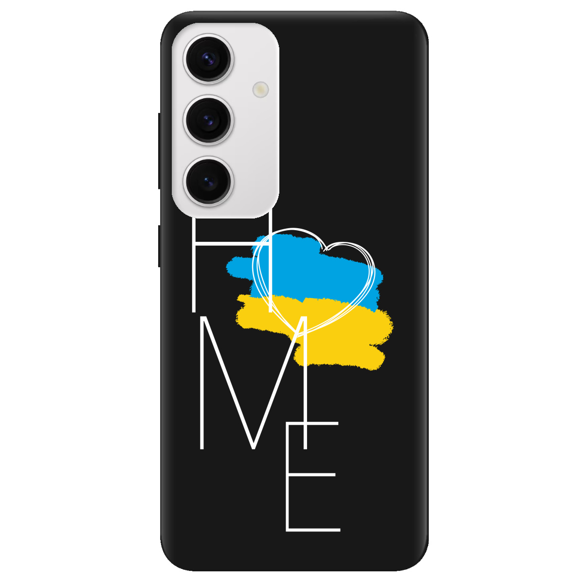 Чохол для Samsung Galaxy S24 чорний матовий soft touch Дім - фото 1 - Чохли для телефонів