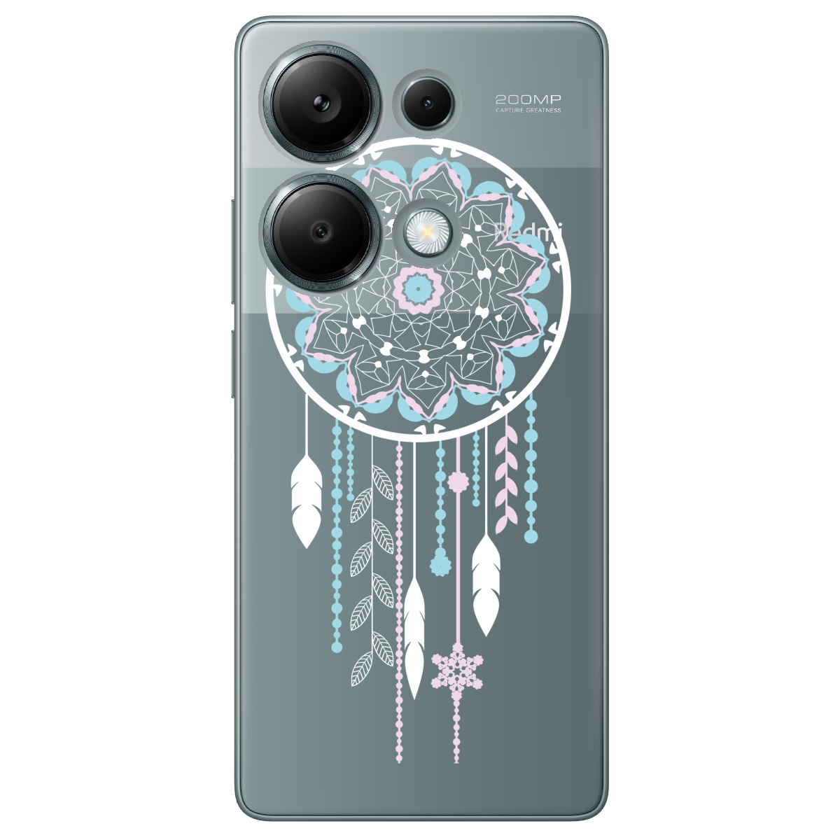 Чохол для Xiaomi Redmi Note 13 Pro 4G прозорий Ловець снів - фото 1 - Чохли для телефонів