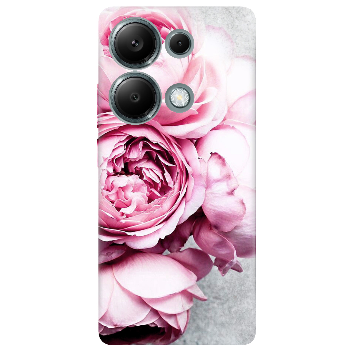 Чохол для Xiaomi Redmi Note 13 Pro 4G прозорий Peony - фото 1 - Чохли для телефонів