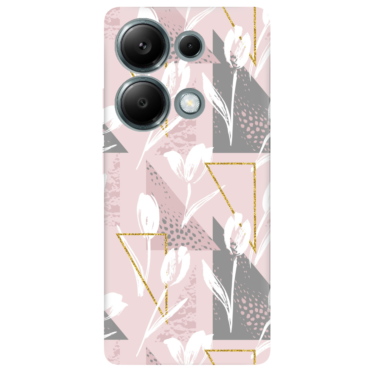 Чохол для Xiaomi Redmi Note 13 Pro 4G прозорий White tulips - фото 1 - Чохли для телефонів