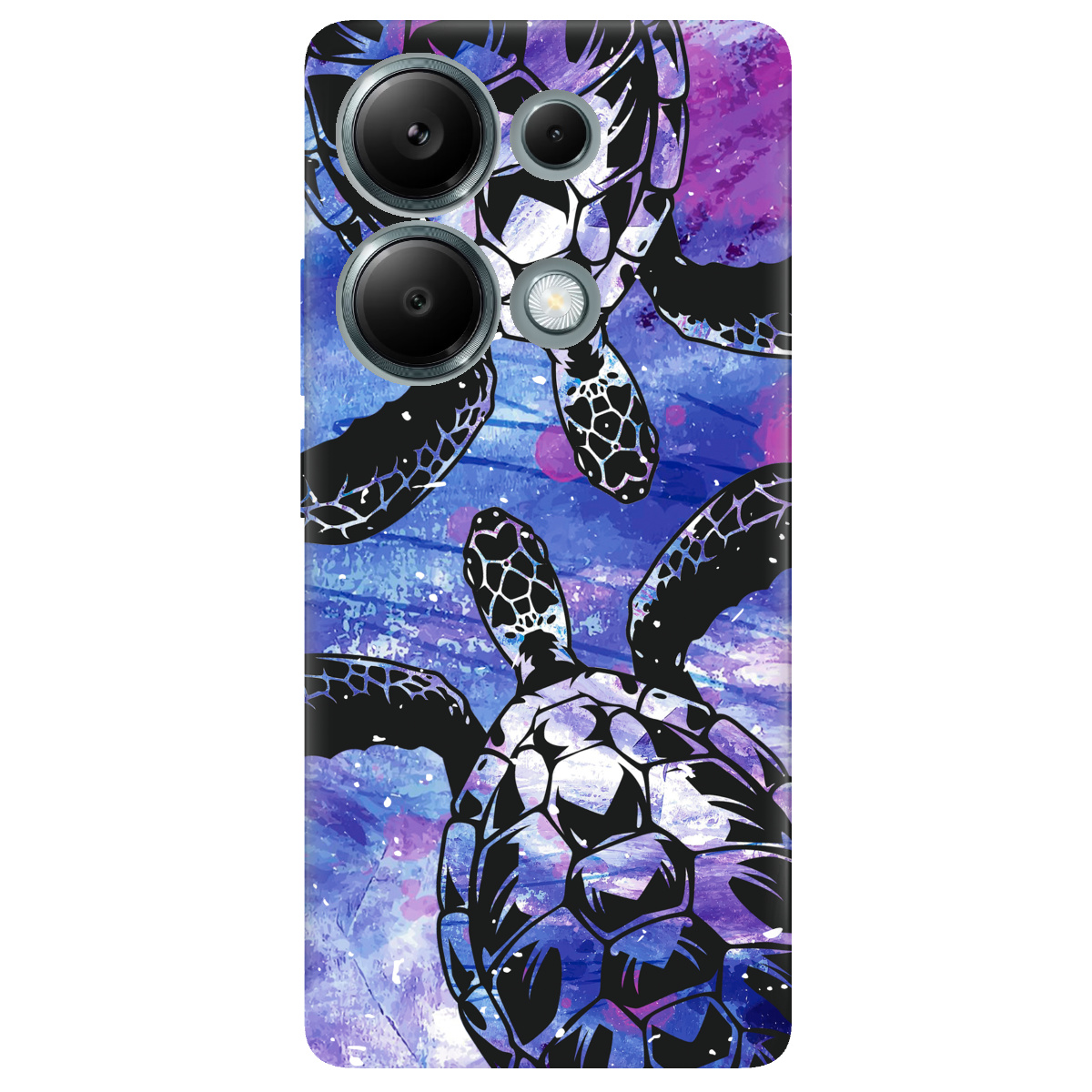 Чохол для Xiaomi Redmi Note 13 Pro 4G прозорий Turtles - фото 1 - Чохли для телефонів