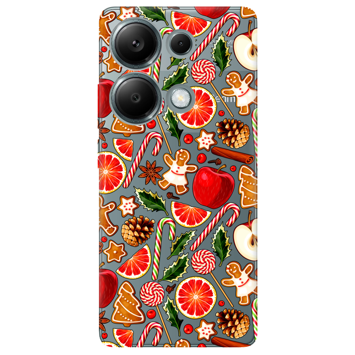 Чохол для Xiaomi Redmi Note 13 Pro 4G прозорий Christmas spices - фото 1 - Чохли для телефонів