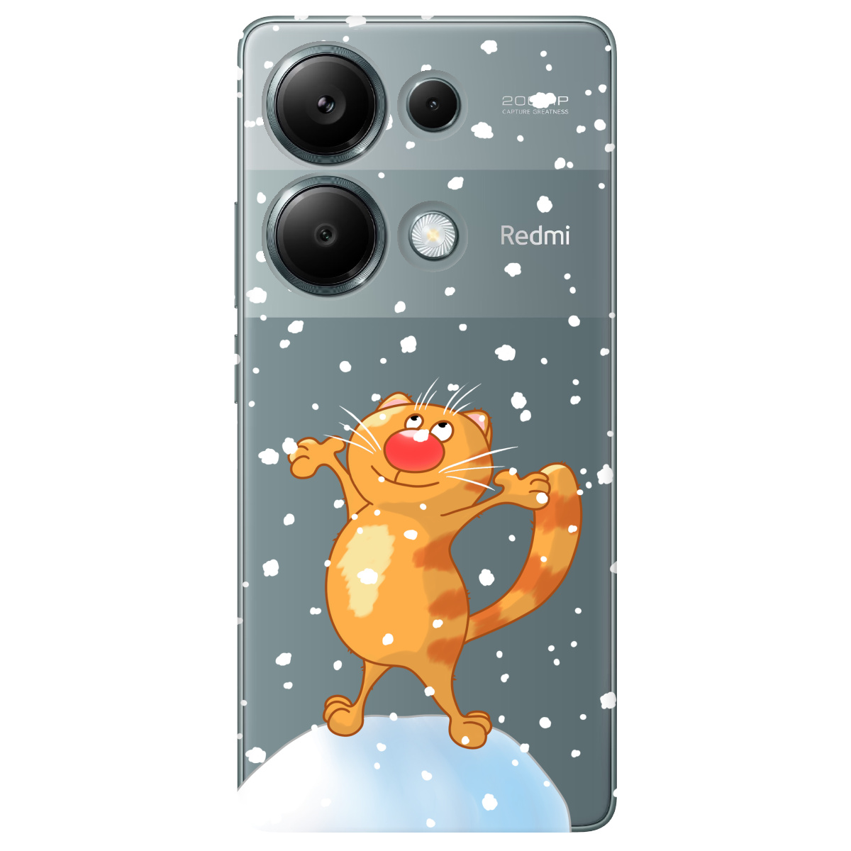 Чехол для Xiaomi Redmi Note 13 Pro 4G прозрачный Be Happy - фото 1 - Чехлы для телефонов