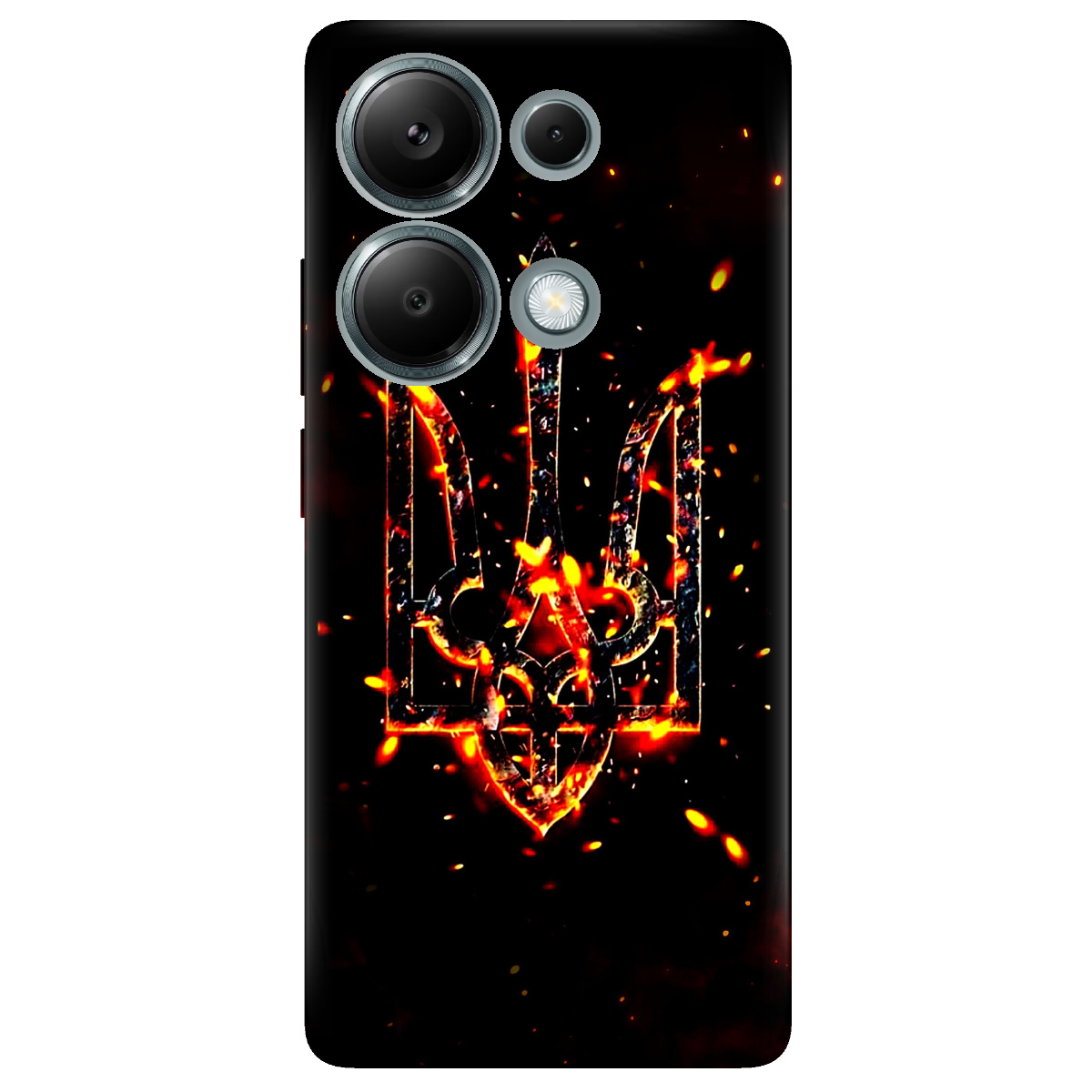 Чохол для Xiaomi Redmi Note 13 Pro 4G прозорий Вогонь - фото 1 - Чохли для телефонів