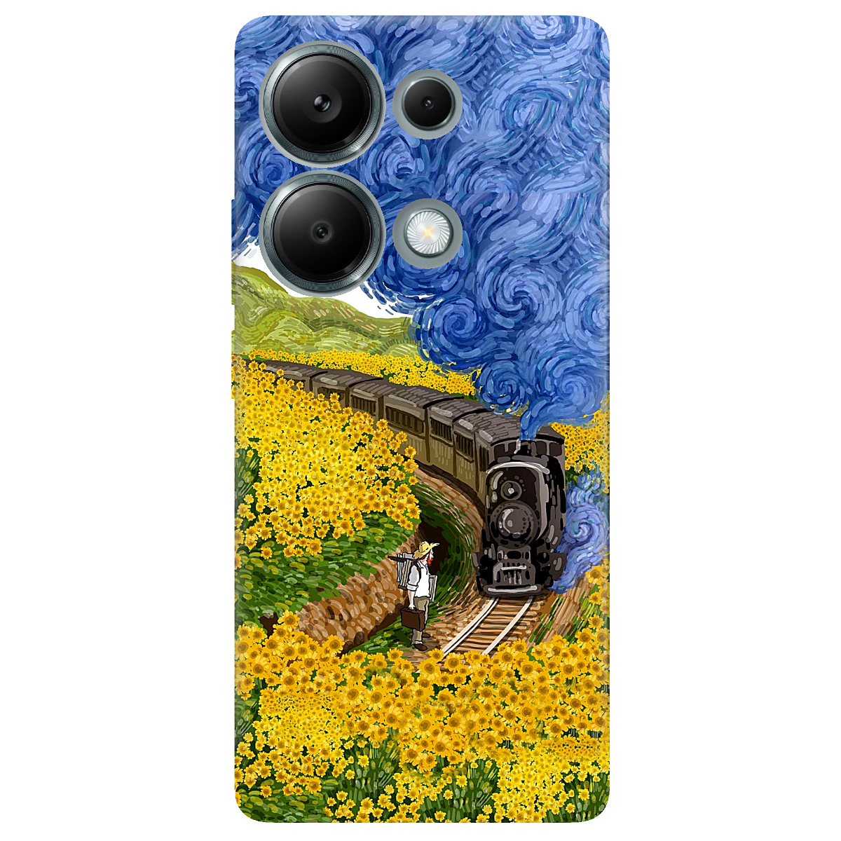 Чехол для Xiaomi Redmi Note 13 Pro 4G прозрачный Train - фото 1 - Чехлы для телефонов