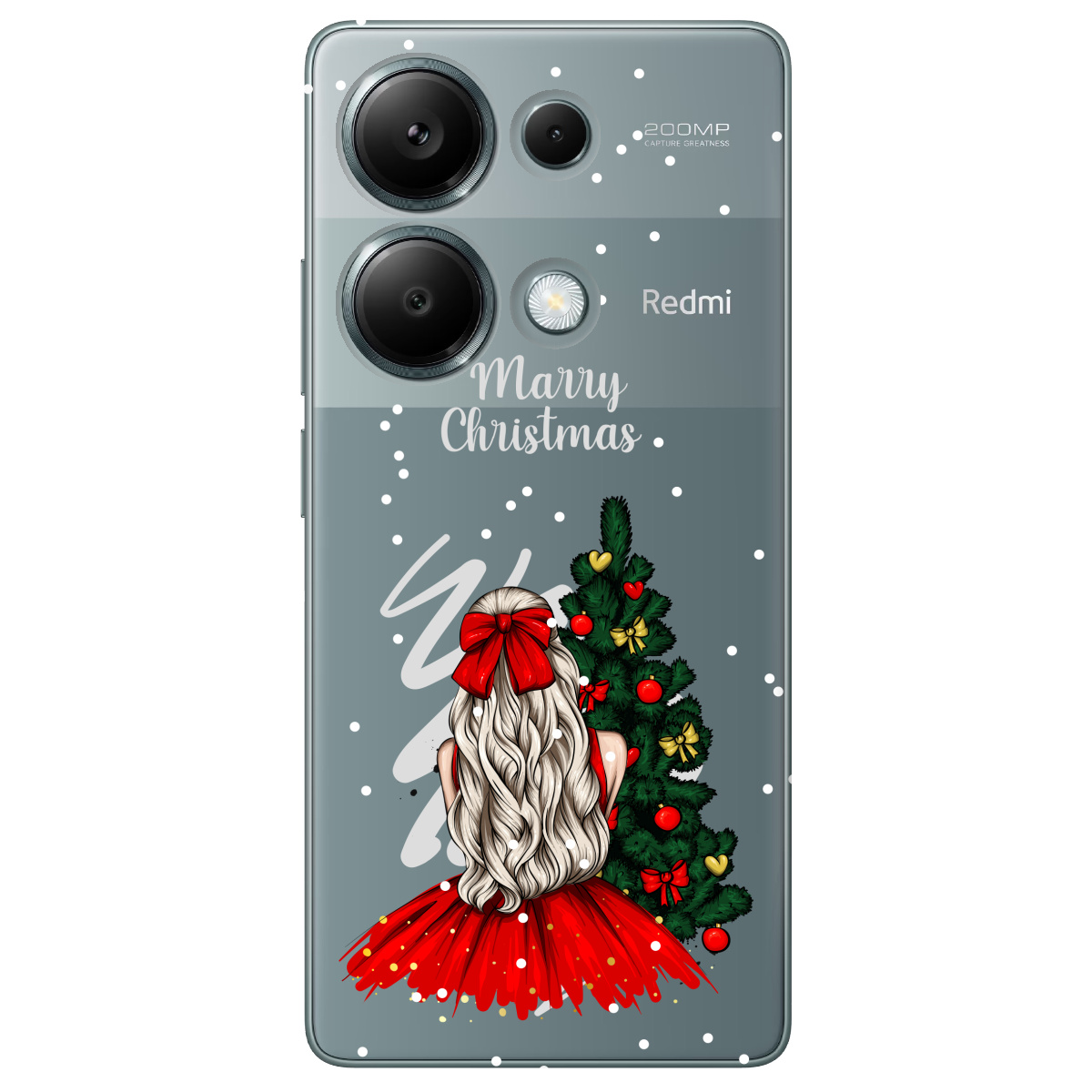 Чехол для Xiaomi Redmi Note 13 Pro 4G прозрачный Beautiful christmas - фото 1 - Чехлы для телефонов