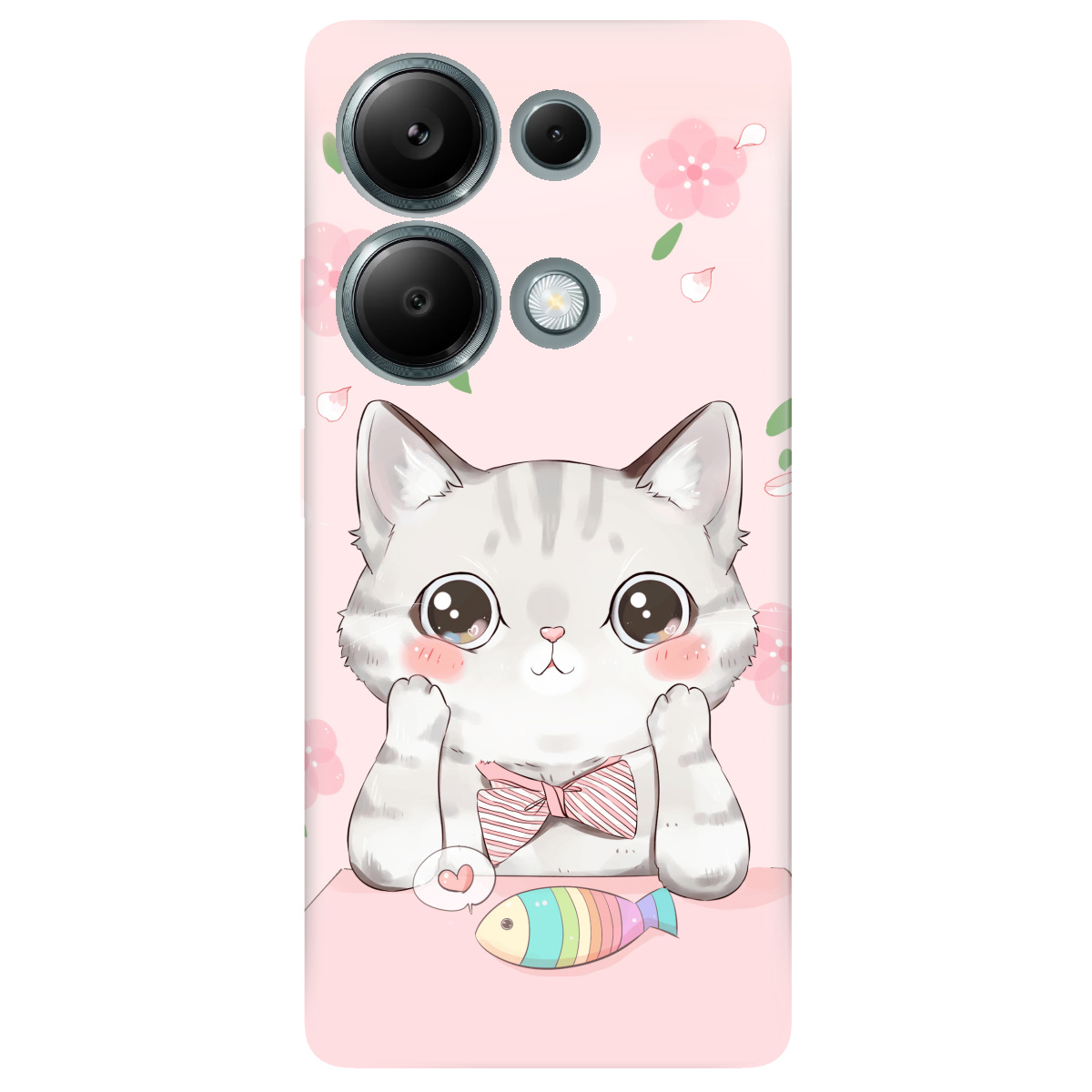 Чехол для Xiaomi Redmi Note 13 Pro 4G прозрачный Kitty Cat - фото 1 - Чехлы для телефонов