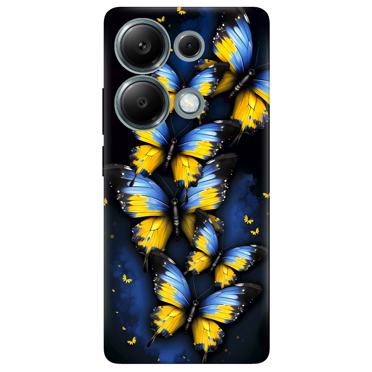 Чохол для Xiaomi Redmi Note 13 Pro 4G прозорий Метелики - фото 1 - Чохли для телефонів