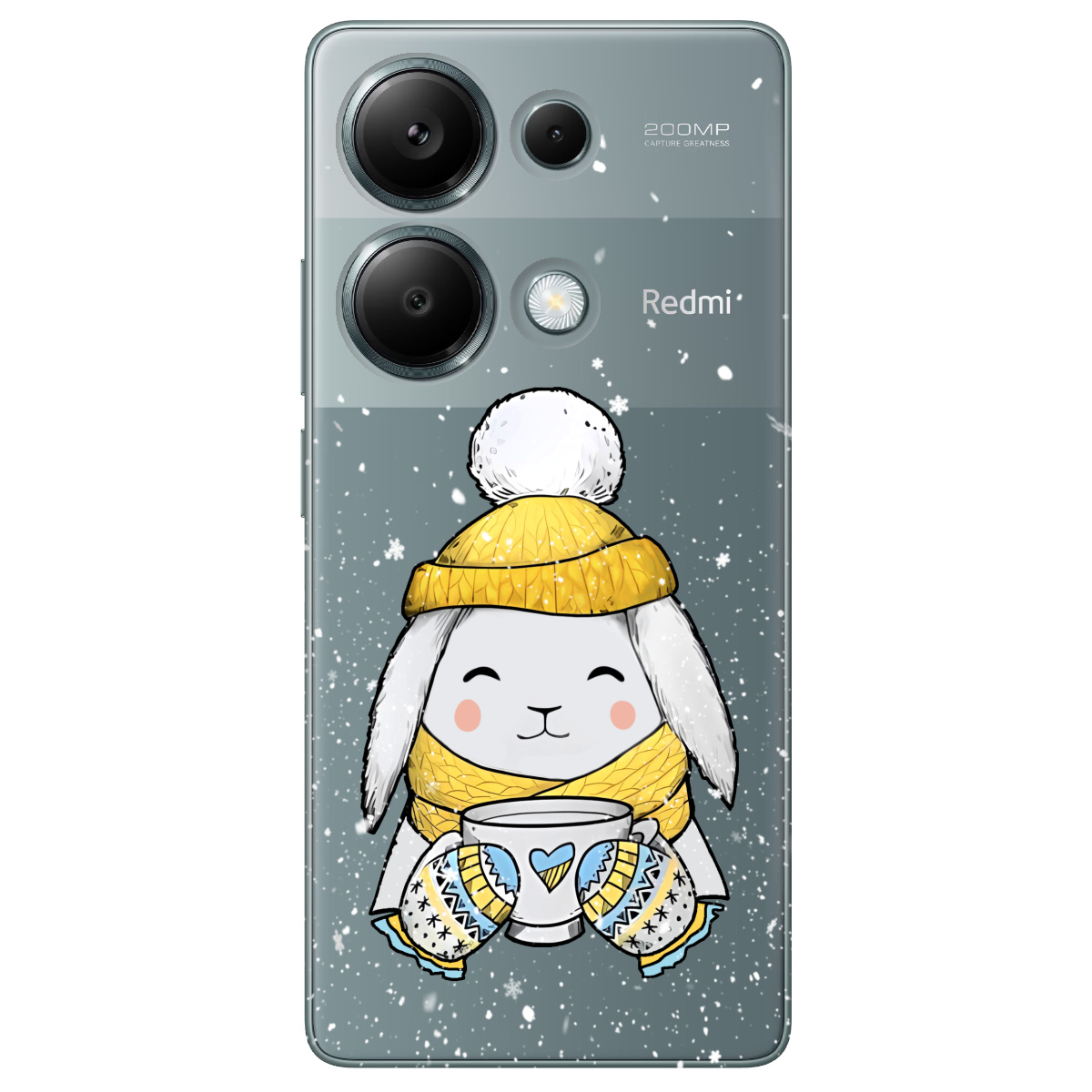 Чехол для Xiaomi Redmi Note 13 Pro 4G прозрачный Пухнастик - фото 1 - Чехлы для телефонов