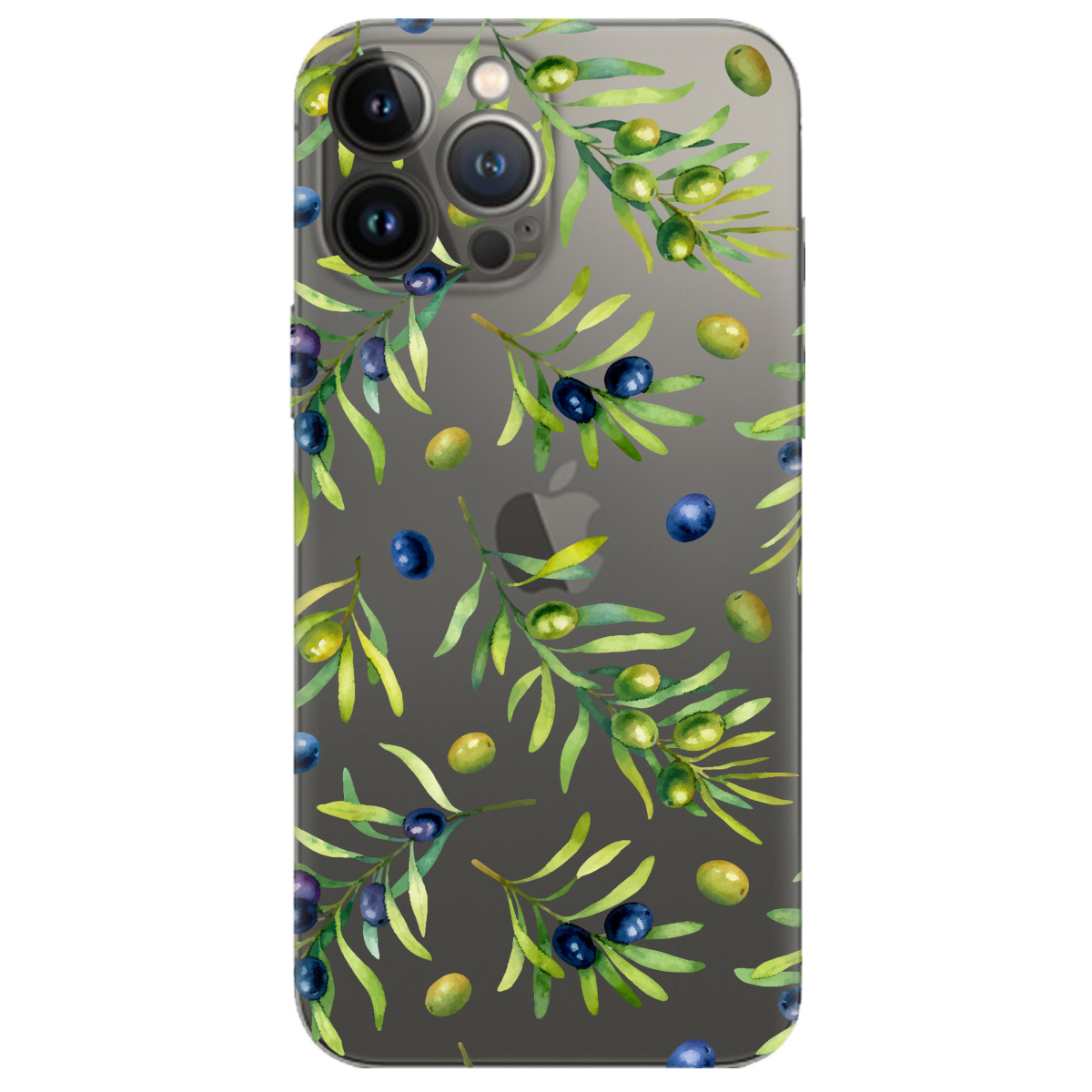 Чехол для Apple iPhone 13 Pro прозрачный Olives - фото 1 - Чехлы для телефонов