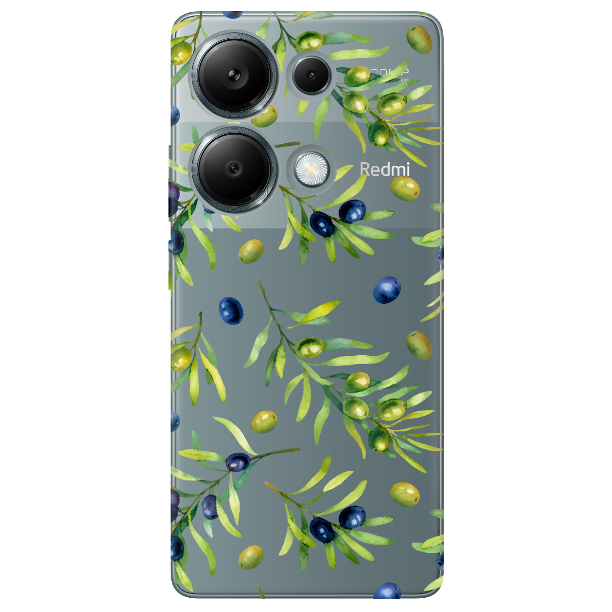 Чохол для Xiaomi Redmi Note 13 Pro 4G прозорий Olives - фото 1 - Чохли для телефонів
