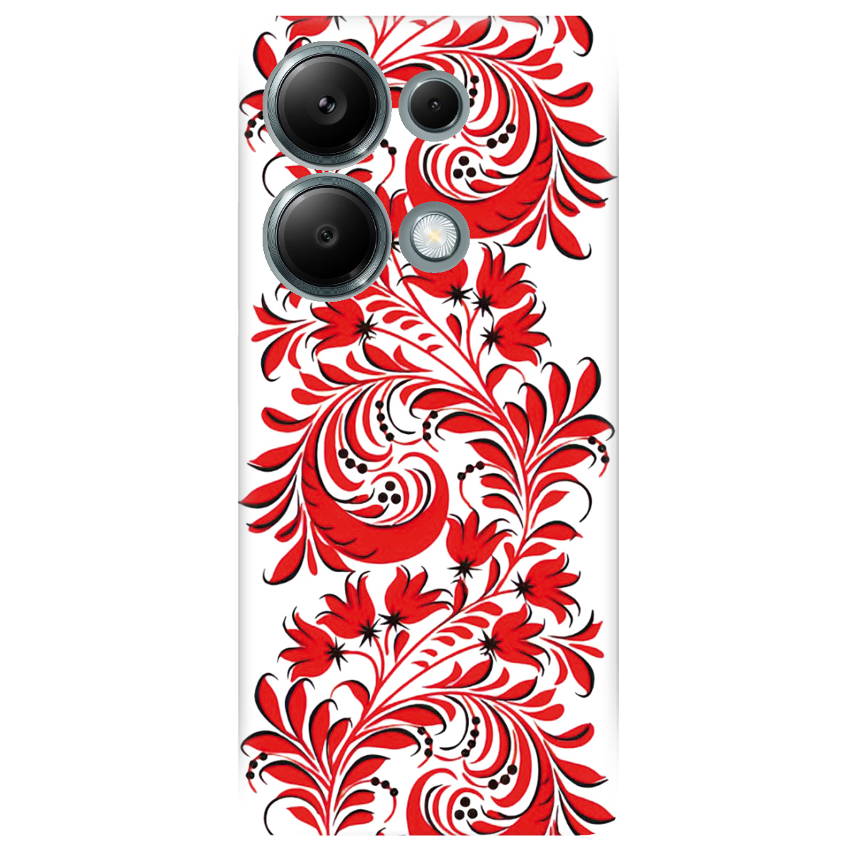 Чехол для Xiaomi Redmi Note 13 Pro 4G прозрачный Love Ukraine ornament - фото 1 - Чехлы для телефонов